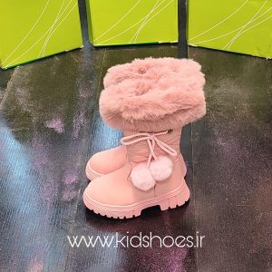 بوت وارداتی ساق بلند دخترانه مدل منگوله برند kids
